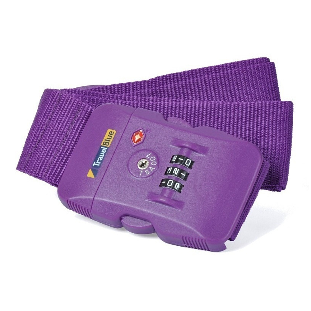 TravelBlue TSA密碼鎖行李束帶 - 紫