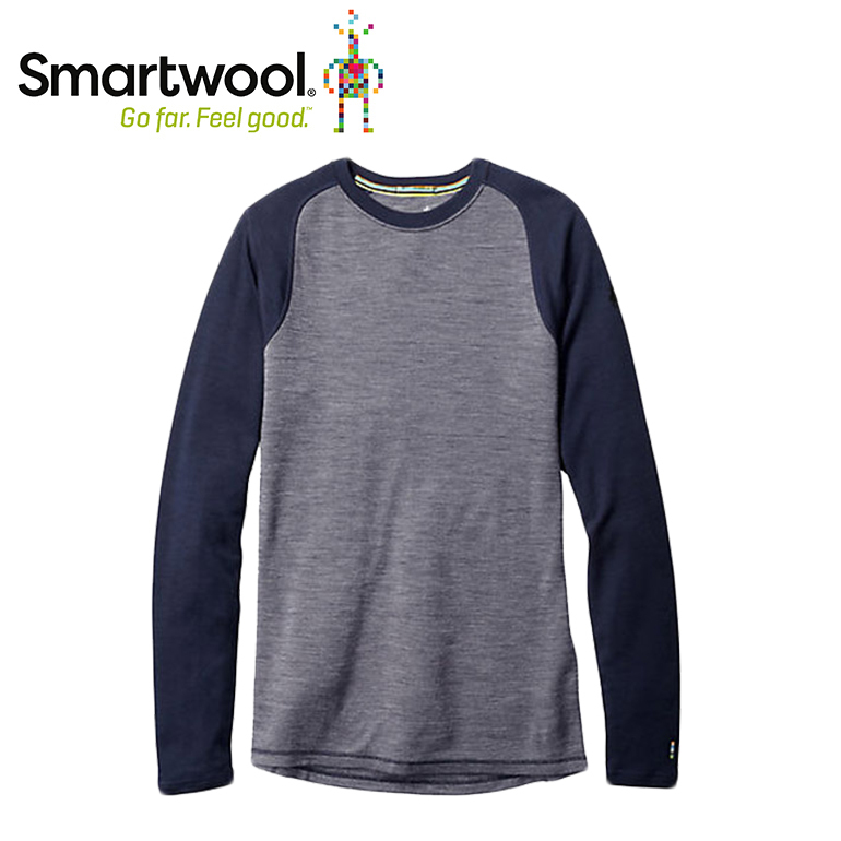 Smartwool 美國 NTS 250羊毛印花長袖衫 男款 (深藍/白)  美麗諾/保暖/排汗透氣 12SW601598