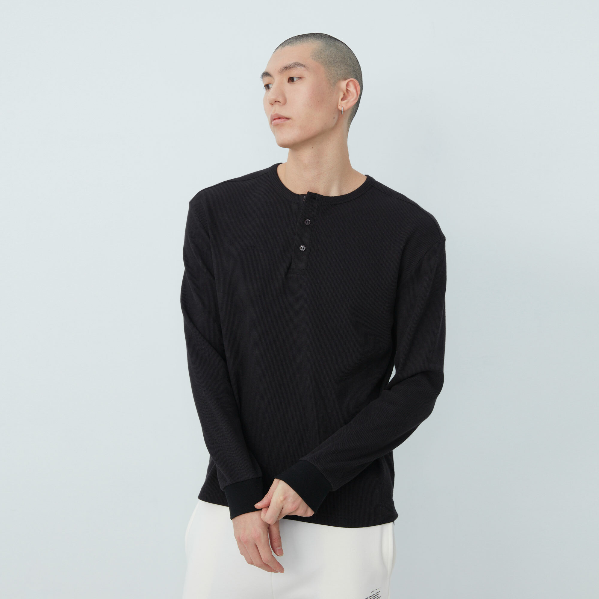 a-｜London 三釦半開襟長袖