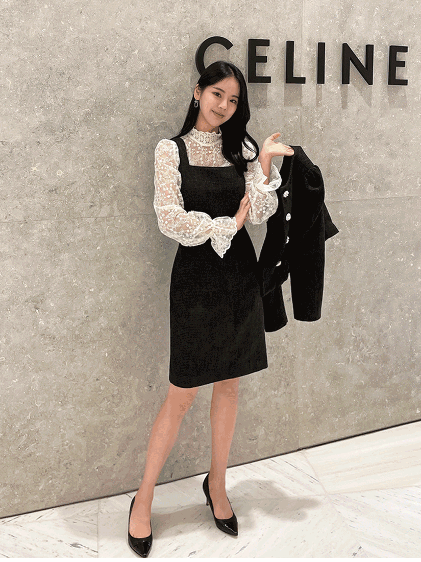 [現貨] 格紋香香無袖洋裝 (膚色) [ S ]