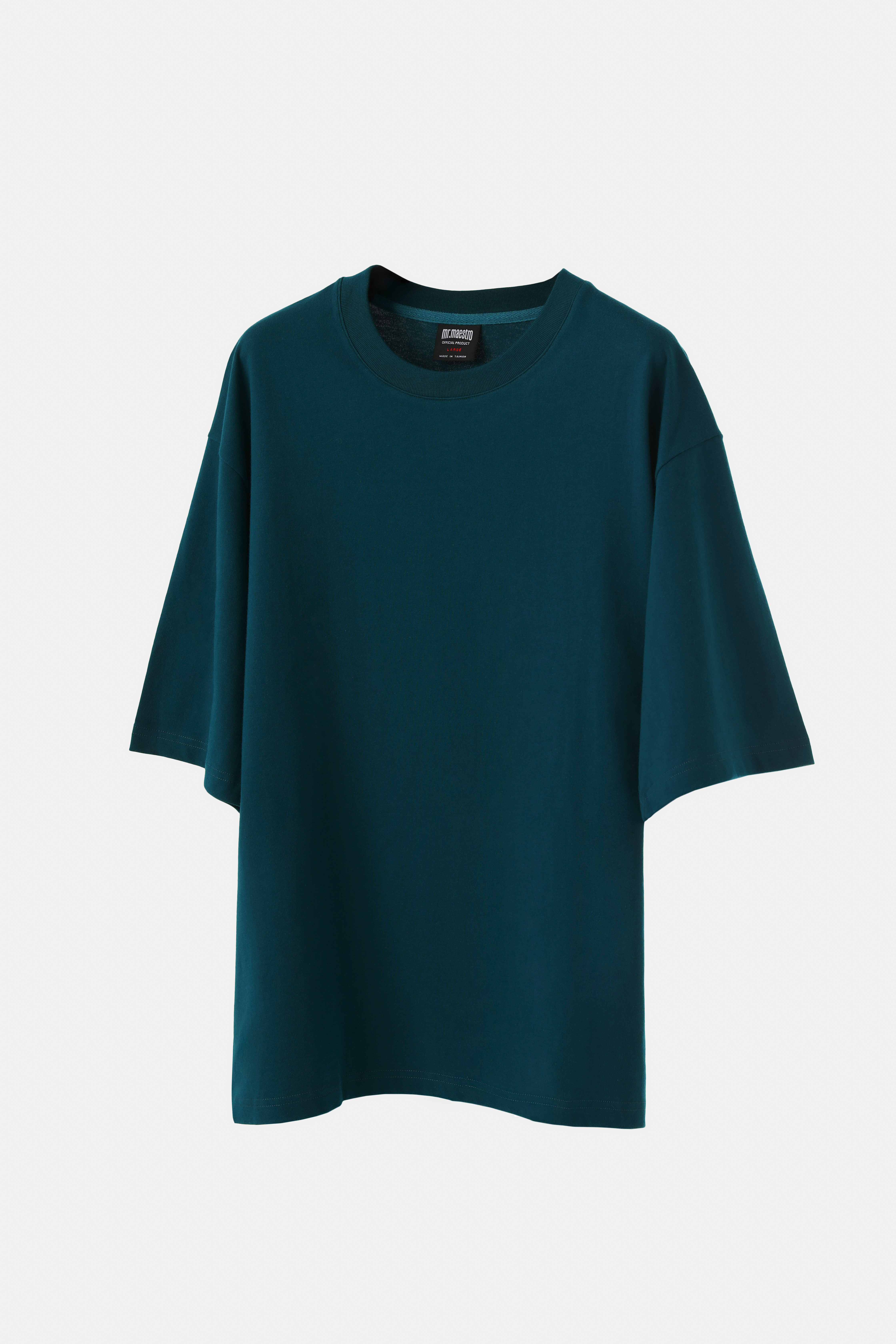 mr.maestro  Wide 落肩寬版 - 高磅數純棉素Tee 孔雀綠