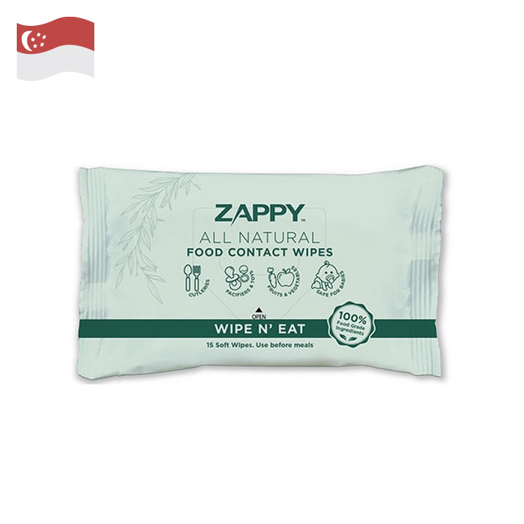 Zappy - 全天然餐用洁净湿纸巾 | 15片