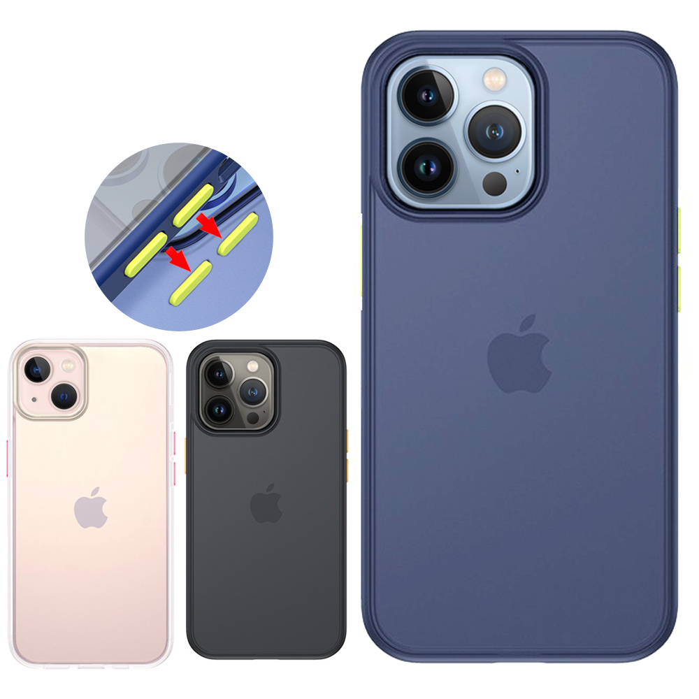 TOTU iPhone 13 /13 Mini/13 Pro /13 Pro Max 防摔手機保護殼全包撞色可拆按鍵 晶剛系列