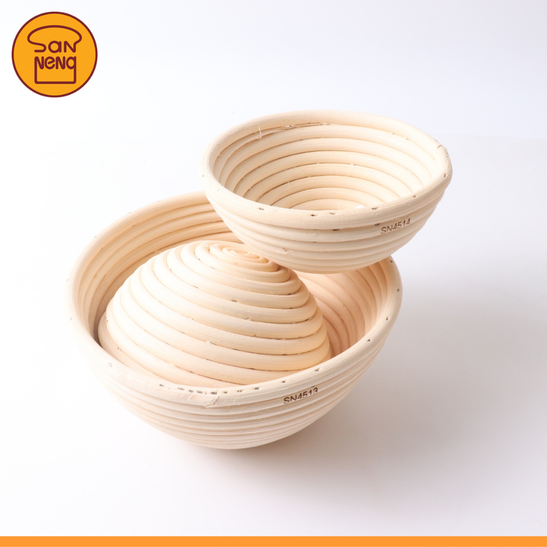 【Sanneng Round Fermentation Basket 三能圆形发酵篮】Rattan Sourdough Bread Proofing 3 size SN4513  SN4514 SN4515 BS BAKERY SHOP