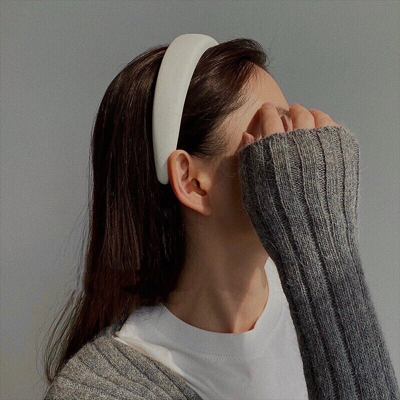 韓國東大門寬版皮質髮箍。四色