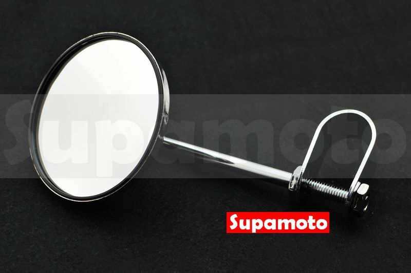 -Supamoto- M34 夾式 電鍍 復古 後照鏡 後視鏡 短桿 短版 VESPA 圓 滑胎 越野 下移