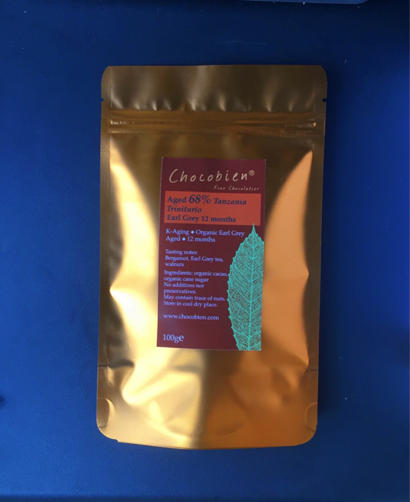[香港製造] Chocobien 伯爵茶坦桑尼亞朱古力 65% (100g)