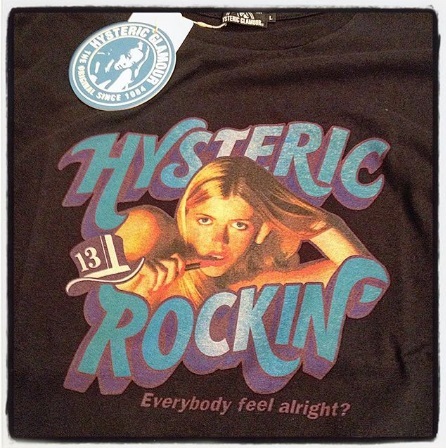 HYSTERIC GLAMOUR ROCKIN TEE - BLACK SIZE L IN STOCK NOW (現貨發售中)