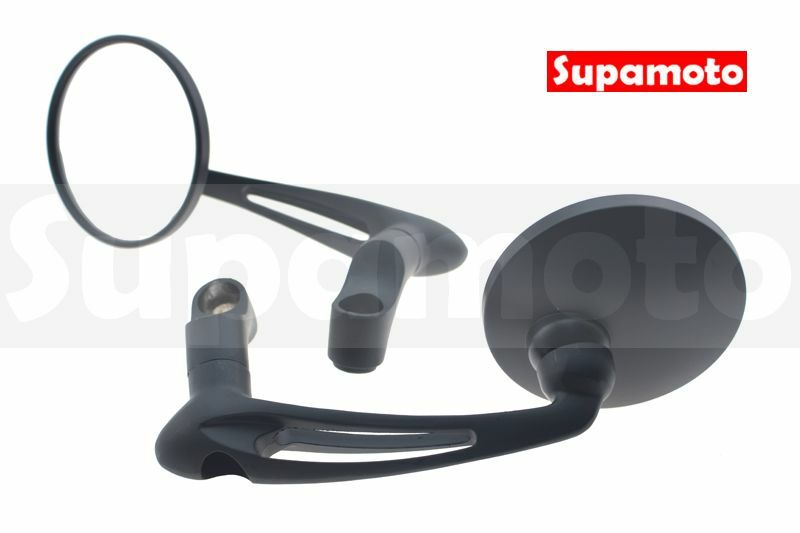 -Supamoto-  M36 牛角鏡 後照鏡 咖啡 檔車 復古 CAFE racer 端子 仿賽