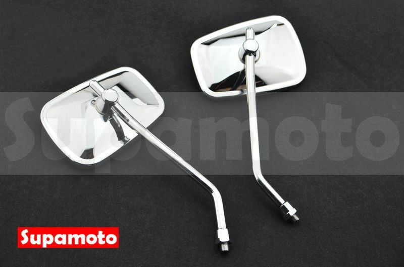 -Supamoto- M45 復古 電鍍 原廠型 MANY 方形 後照鏡 後視鏡 魅力 JBUBU 咖啡 日系