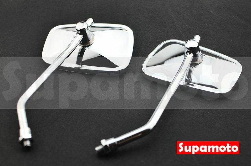 -Supamoto- M45 復古 電鍍 原廠型 MANY 方形 後照鏡 後視鏡 魅力 JBUBU 咖啡 日系