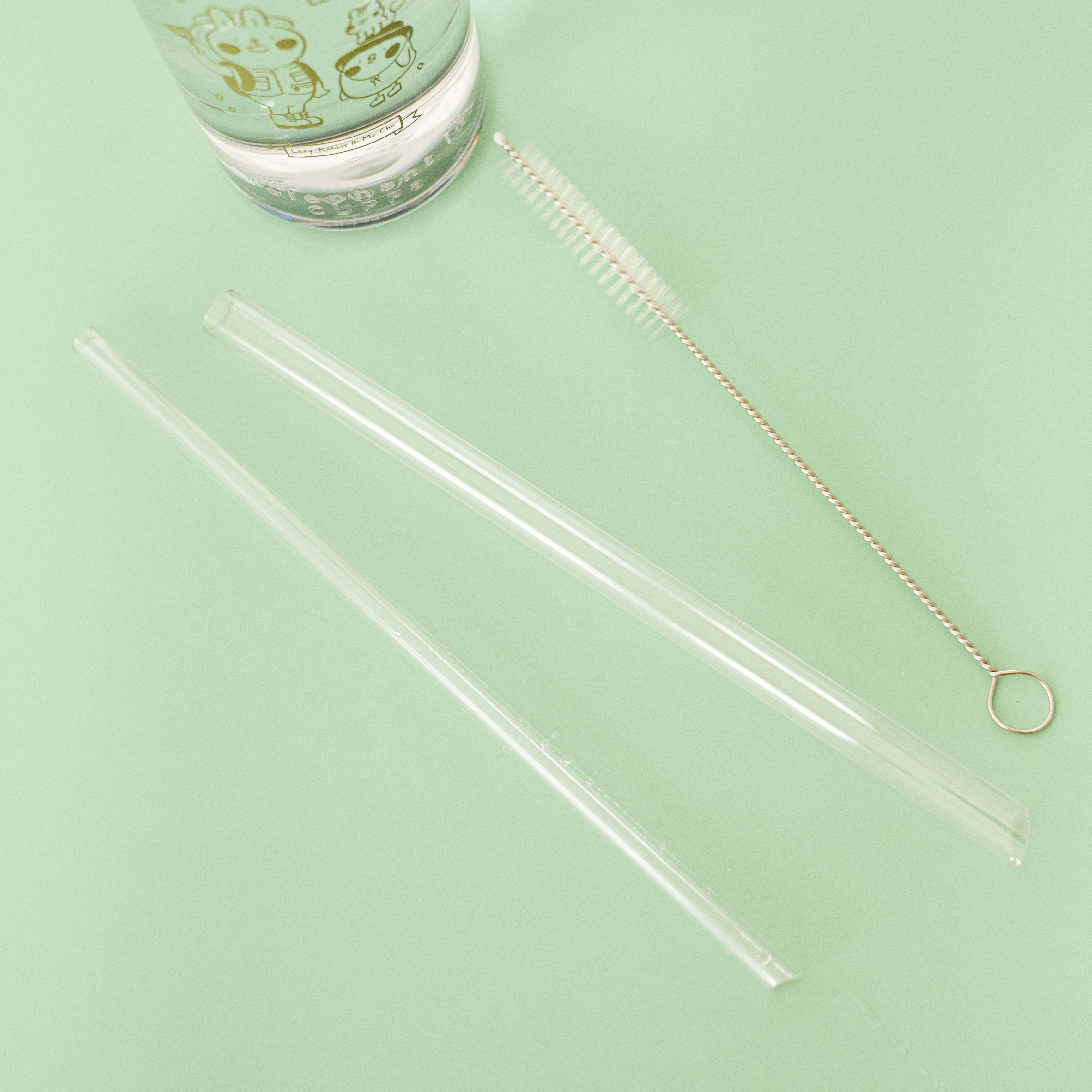 Lisa Larson X Good Glass  Glass Straw Set-Clear - Shop GOODGLAS