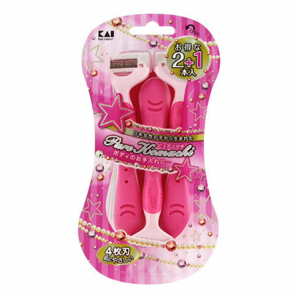 貝印 - 女性用脫毛美體剃毛刀 3支裝
