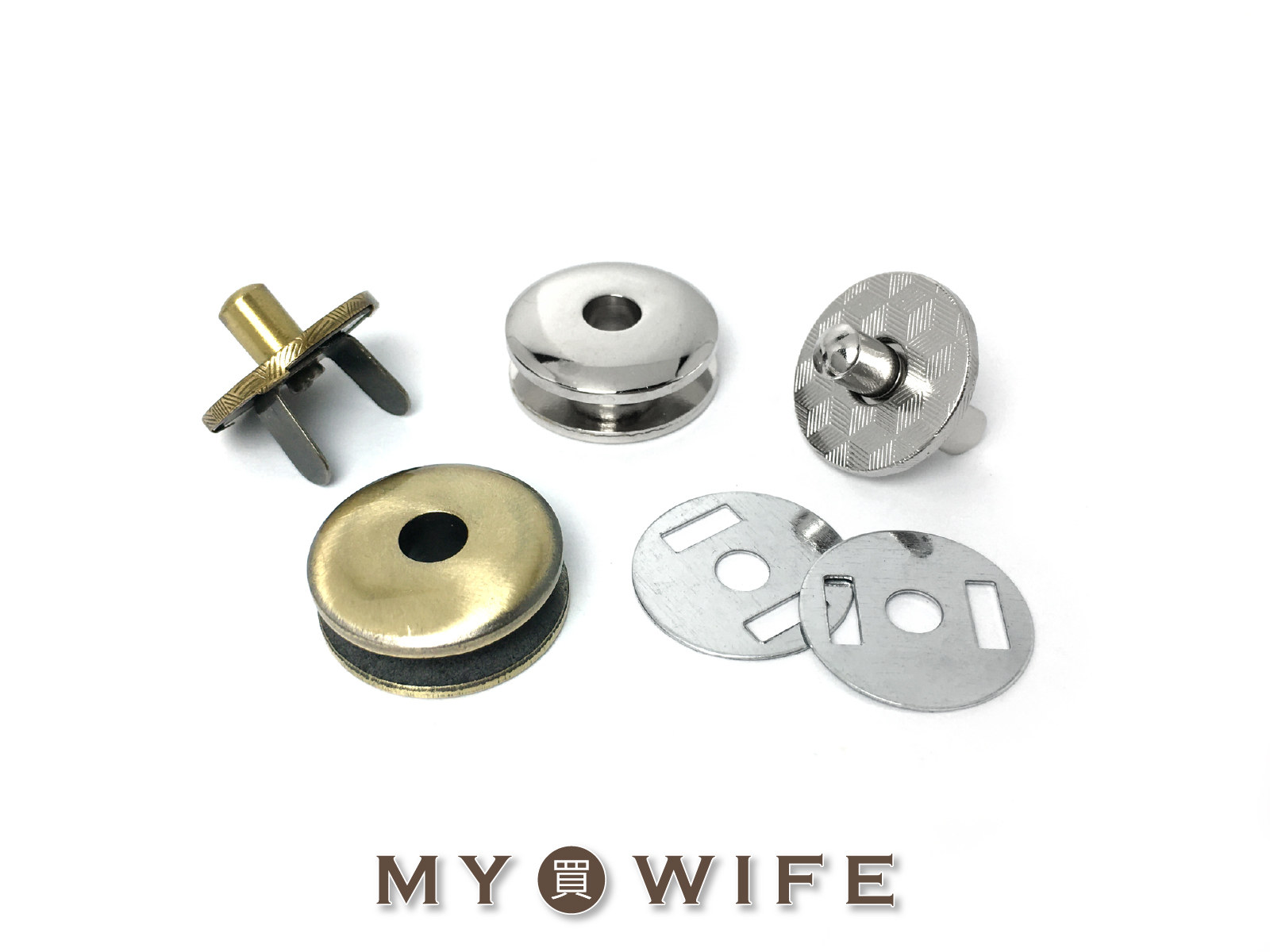 20mm銅件穿心磁釦_4色