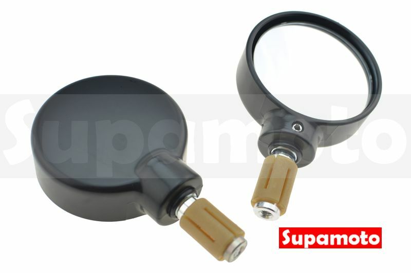 -Supamoto- M62 端子鏡 牛角鏡 後照鏡 後視鏡 咖啡 圓型 端子 車把 手把 仿賽 cafe