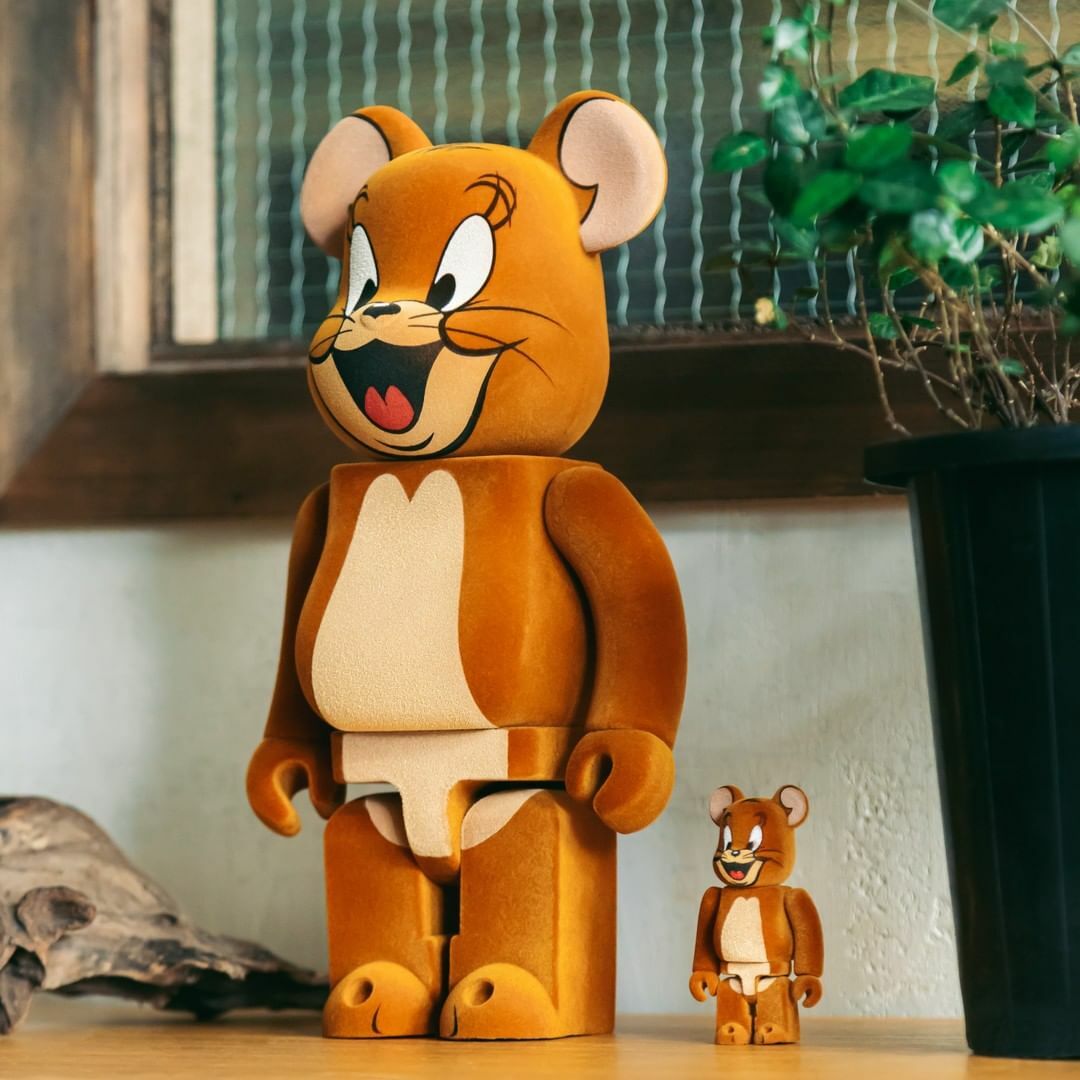 【APAIR】現貨 BE@RBRICK TOM AND JERRY 湯姆貓與傑利鼠 "絨質款" 一組兩盒500%不拆賣/1000%