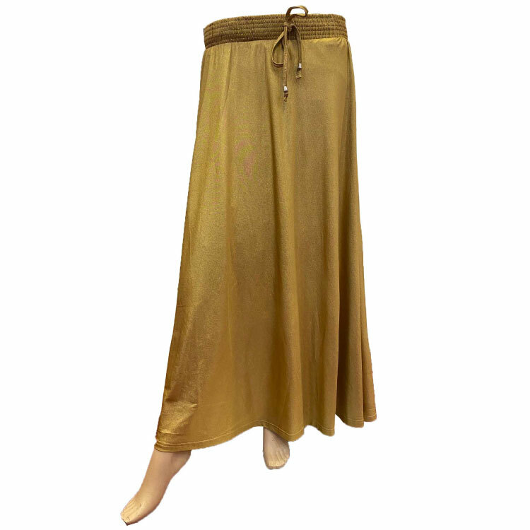 Women Gold Shimmer Lycra Stretchable Skirt SKT001