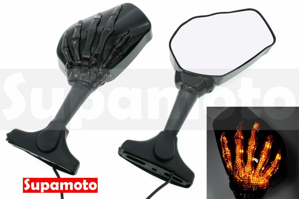 -Supamoto- M811 仿賽 鬼爪 LED 風鏡 轉向 後照鏡 後視鏡 酷龍 R3 小忍 方向燈 日行燈
