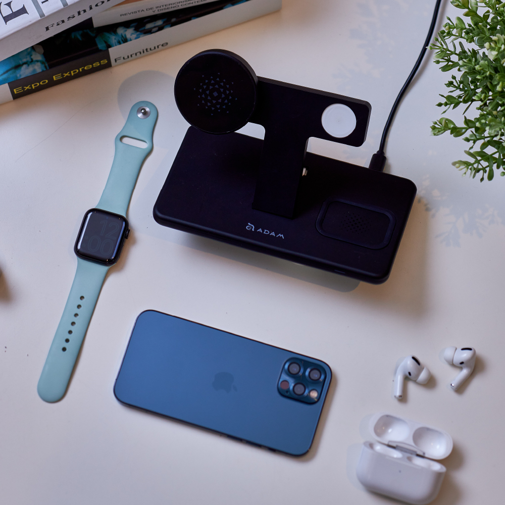 OMNIA M3 Magnetic 3-in-1 Wireless Charging Station + OMNIA F6 65W Super Charging Kit-UK Plug