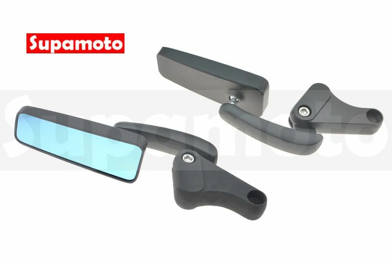 -Supamoto- M70 日本 牛角鏡 防眩 後視鏡 後照鏡 消光 裸把 牛角 方鏡 大羊