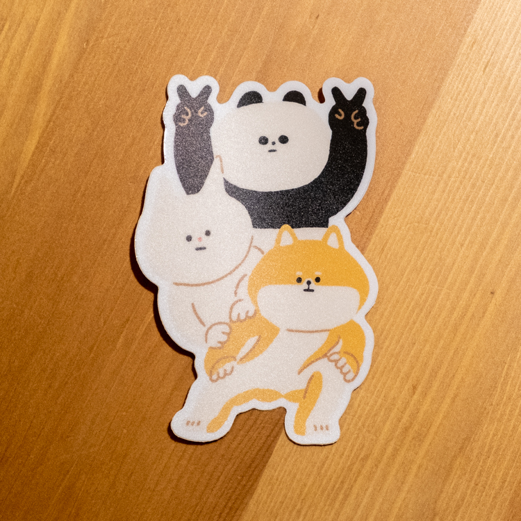 小黃間｜絕版｜霧面防水貼紙｜05