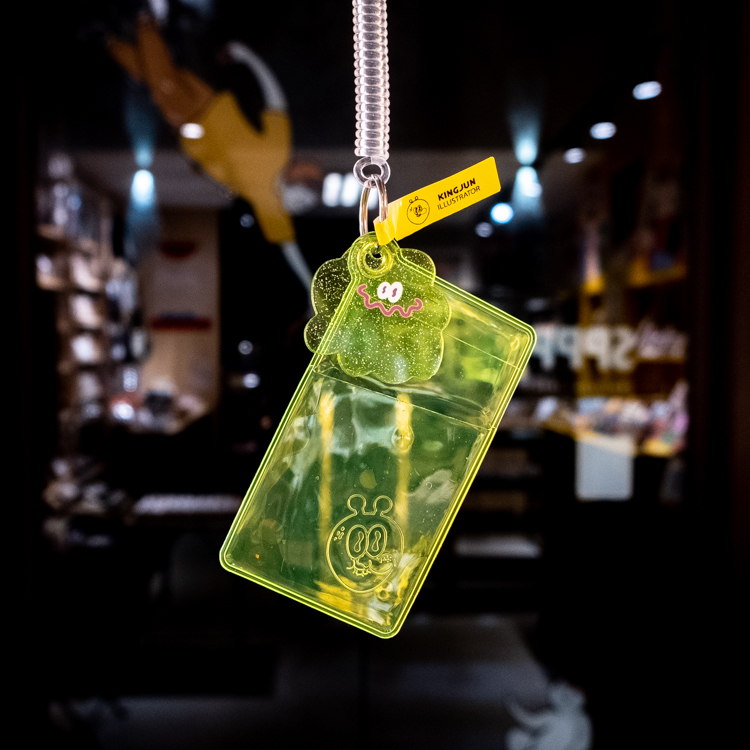 Kingjun｜細菌彈簧卡套｜螢光黃