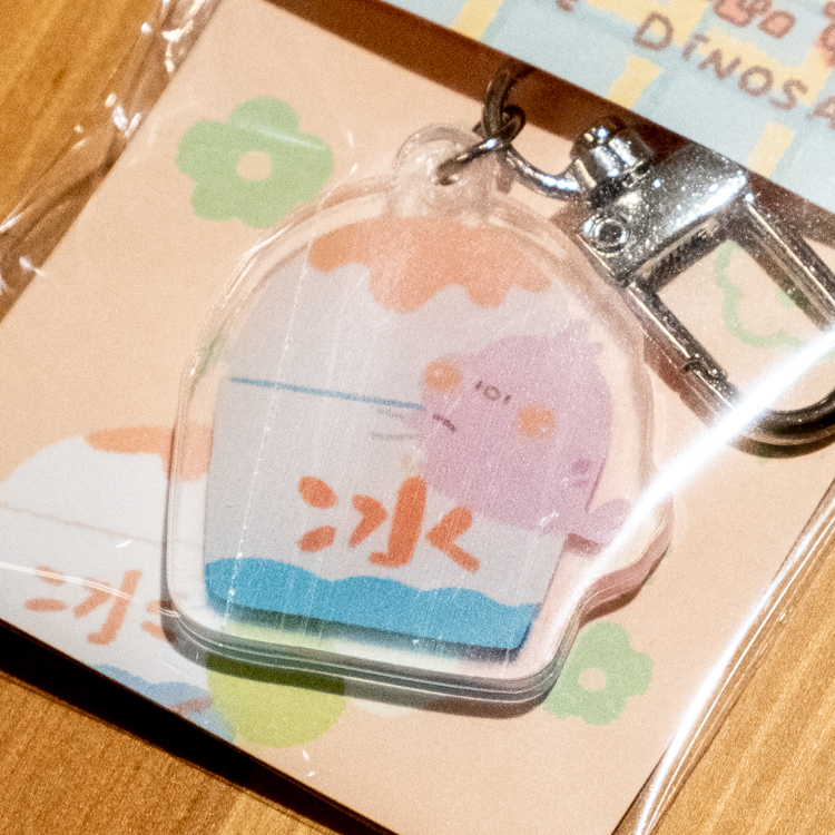 狗狗的小跳步，繪蹦砰｜壓克力吊飾｜吃貨恐龍｜刨冰始祖鳥