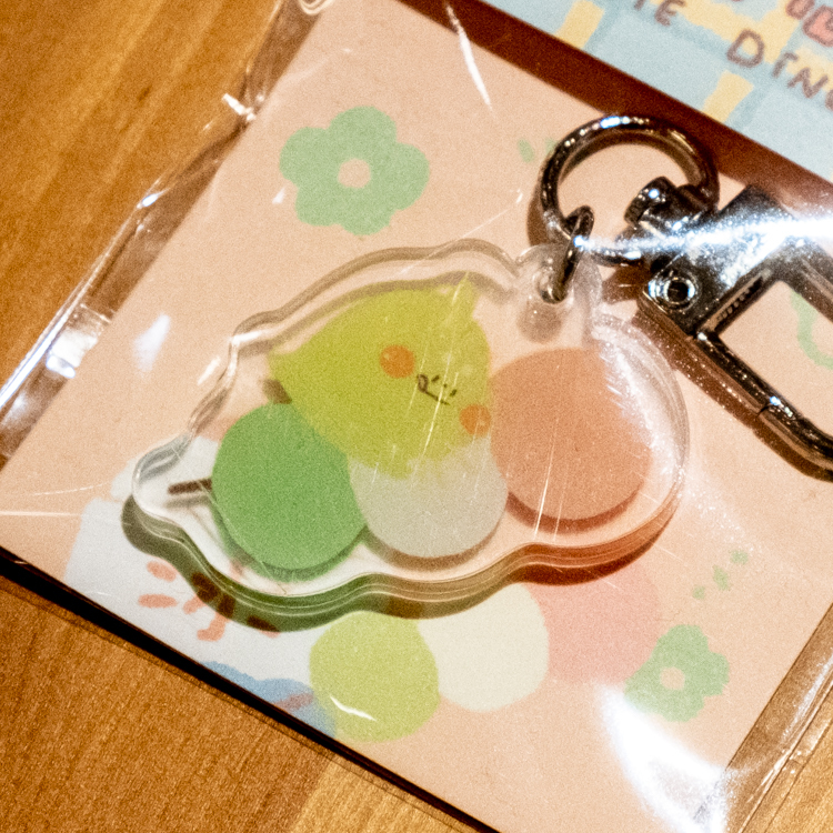 狗狗的小跳步，繪蹦砰｜壓克力吊飾｜吃貨恐龍｜丸子副櫛龍