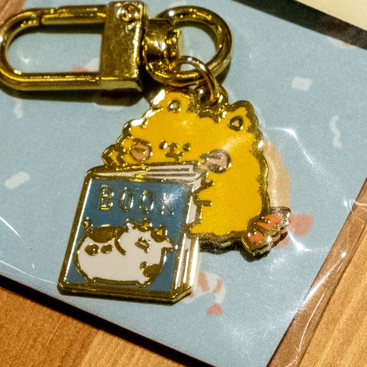 狗狗的小跳步，繪蹦砰｜金屬鑰匙圈｜吃貨好朋友｜炸蝦貓咪