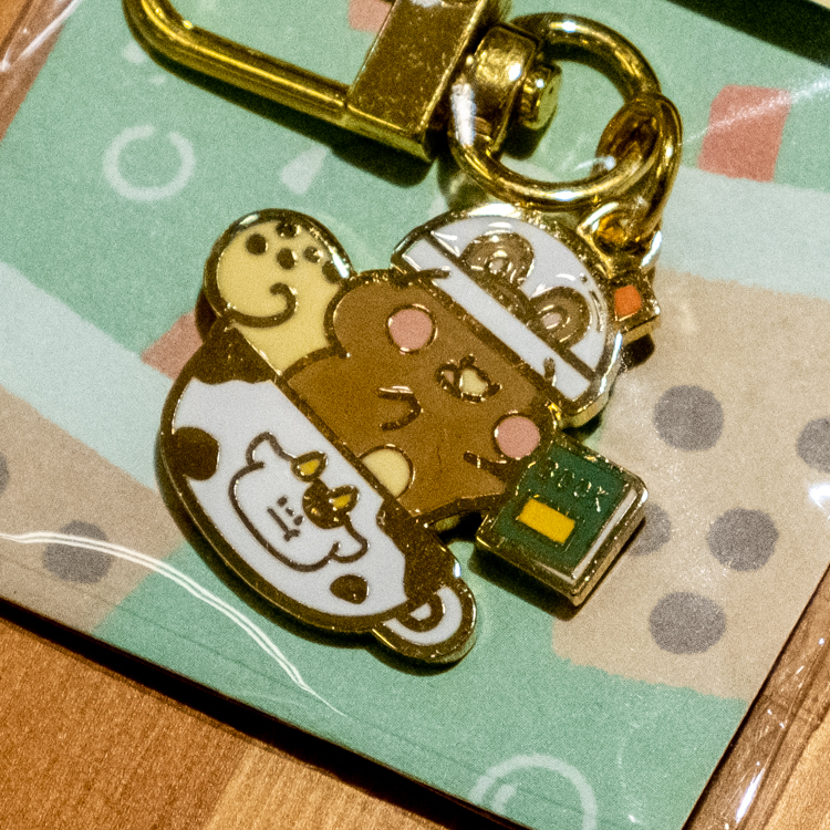 狗狗的小跳步，繪蹦砰｜金屬鑰匙圈｜吃貨好朋友｜珍奶松鼠