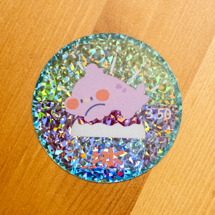 狗狗的小跳步，繪蹦砰｜雷射防水貼紙｜刨冰始祖鳥