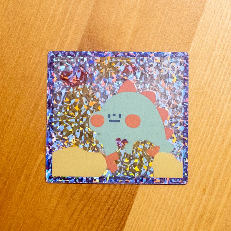 狗狗的小跳步，繪蹦砰｜雷射防水貼紙｜炸蝦花邊龍