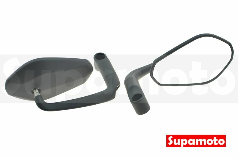 -Supamoto- M93 消光黑 車把鏡 端子鏡 車把鏡 通用 改裝 復古 後照鏡 兩用 牛角鏡