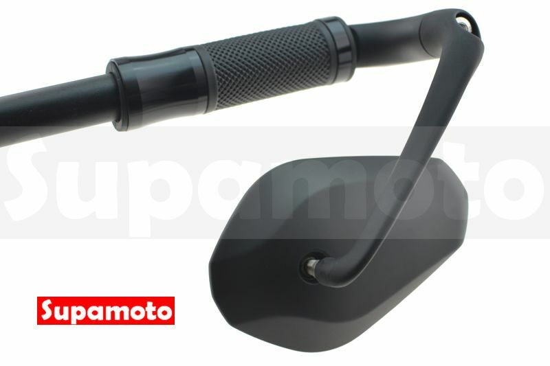 -Supamoto- M93 消光黑 車把鏡 端子鏡 車把鏡 通用 改裝 復古 後照鏡 兩用 牛角鏡