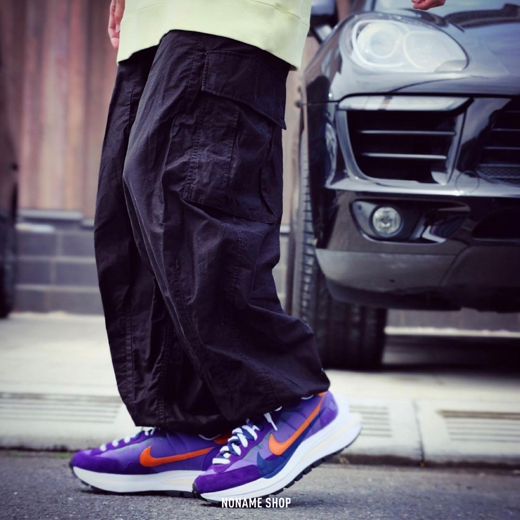 SACAI Vaporwaffle X NIKE 2021 聯名款 解構 雙勾 麂皮 網眼 藍紫