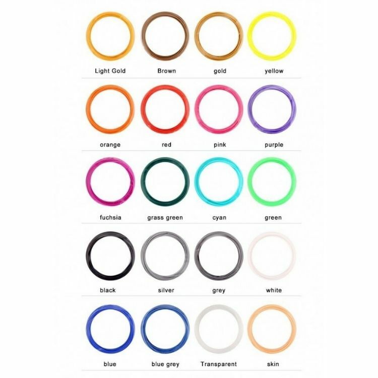 DTSL 3D打印筆 1.75mm ABS 膠條包 - 20 rolls 1 color each 5m long/roll