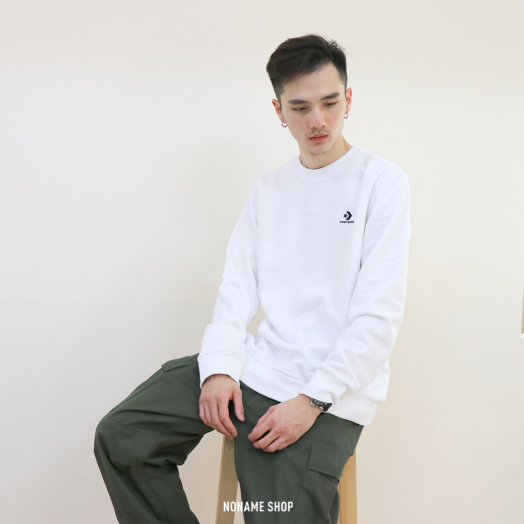 🎄聖誕限定優惠🎄 CONVERSE 經典 小Logo 大學TEE 白