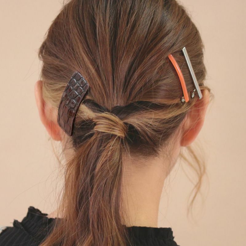 仿鱷魚皮髮夾SET