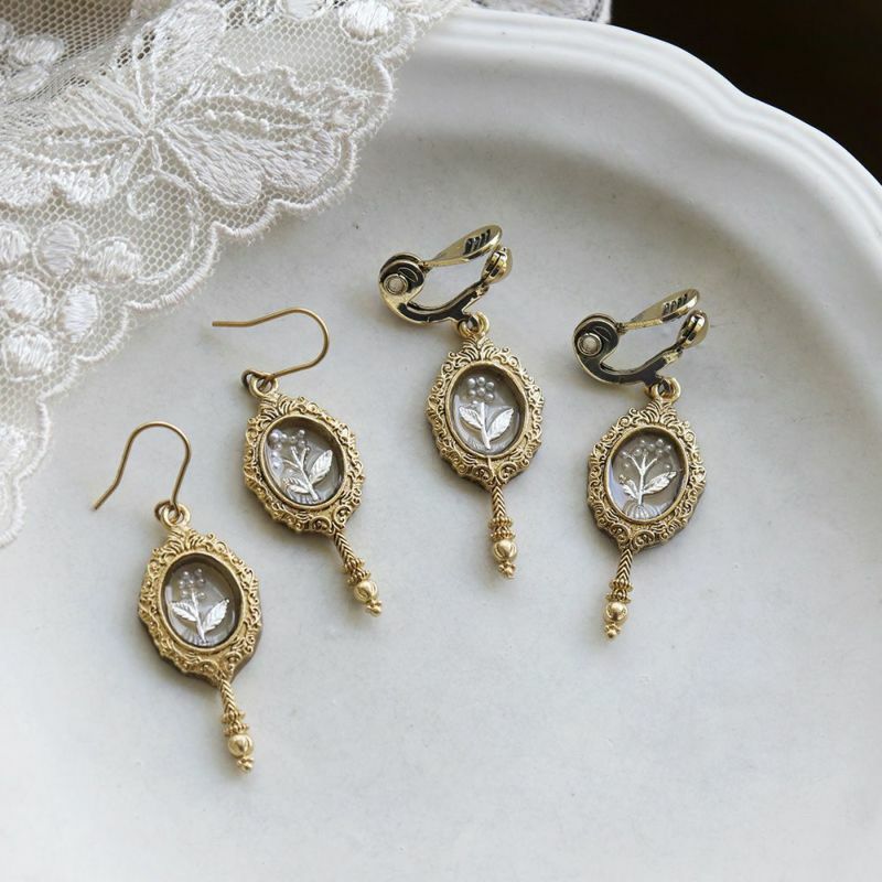 Ayatorie 復古手持鏡子耳環