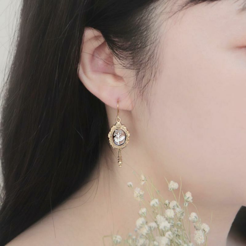 Ayatorie 復古手持鏡子耳環