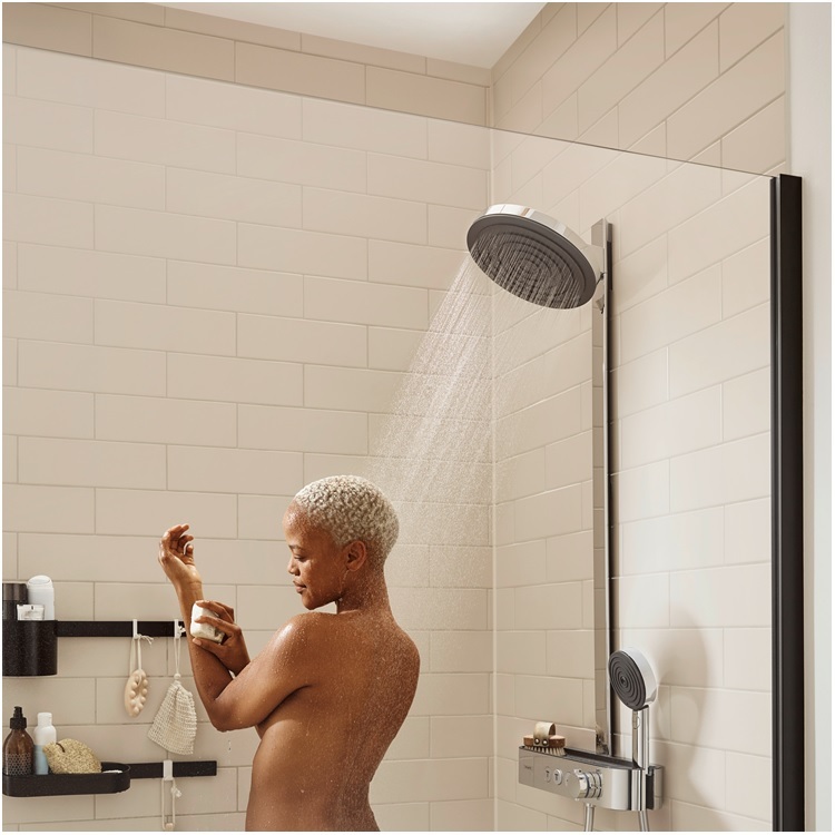 hansgrohe Pulsify 24240, -000 Thermostatic Showerpipe 260 2jet with ShowerTablet Select 400