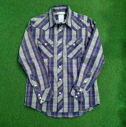 VISVIM FOUR CORNERS CHECK LS SHIRT (GIZA) - NAVY SIZE 1 IN STOCK NOW (現貨發售中)
