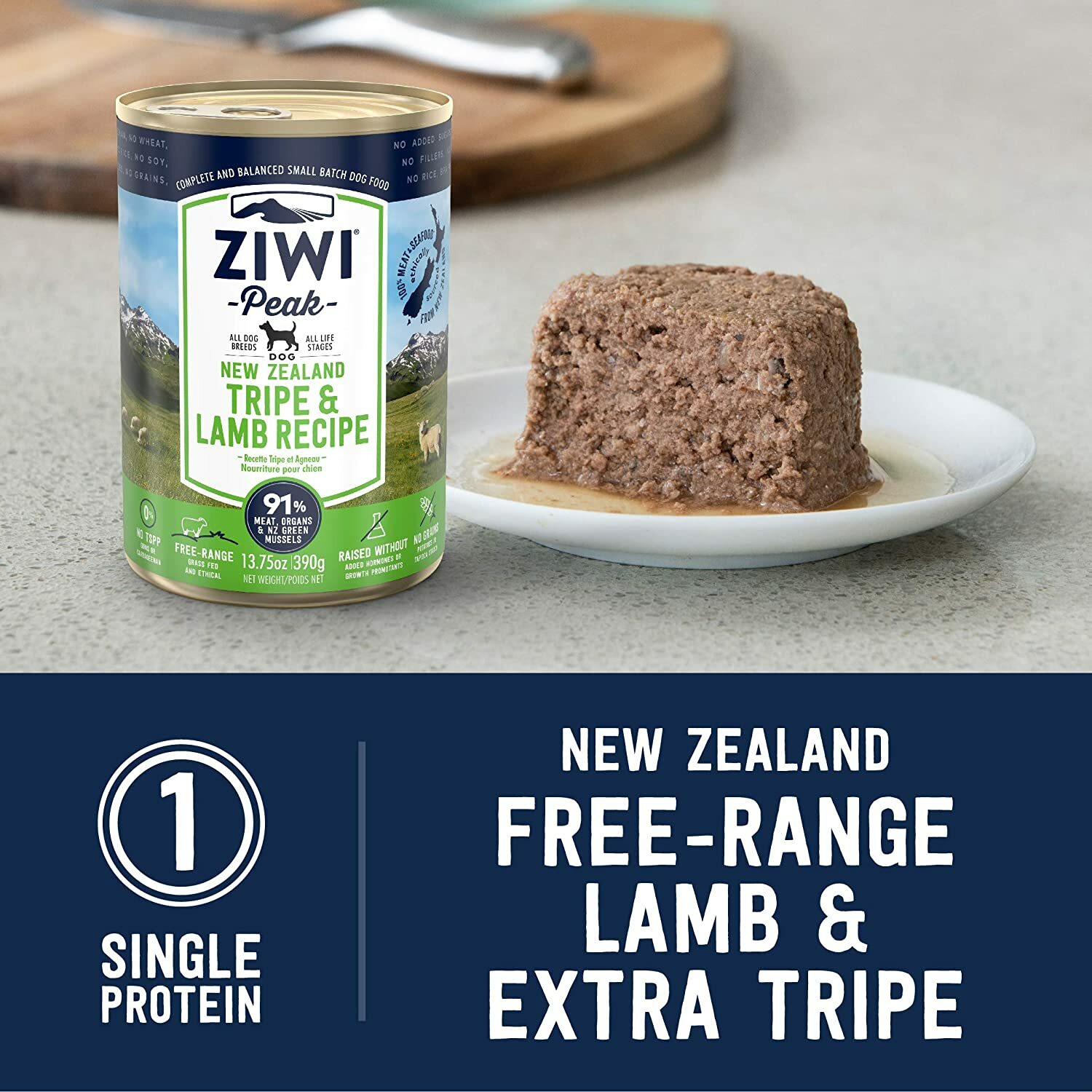 ZiwiPeak Canned Wet Dog Food - Tripe & Lamb 170g x 12