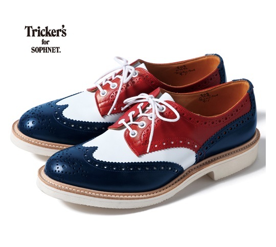 ON SALE 70% OFF : SOPHNET TRICOLOR TRICKER'S WING-TIP LOW SHOES - SIZE 7.5 IN STOCK NOW (現貨發售中)