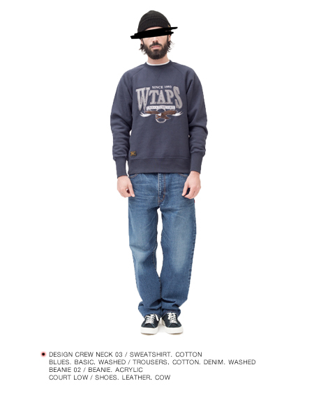 WTAPS DESIGN CREW NECK 03 - NAVY SIZE S IN STOCK NOW (現貨發售中)