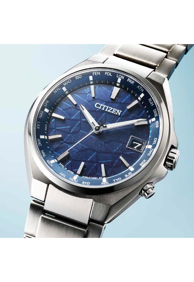 萬年鐘錶 - Citizen 星辰錶   限量日本藍鈦金屬光動能電波萬年曆男錶 CB1120-68L 錶徑38MM