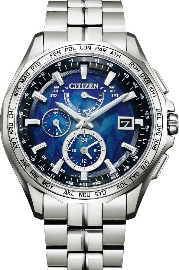 萬年鐘錶 - Citizen 星辰錶  日本 ‧ 藍限定款鈦金屬電波計時男錶 AT9098-51L  錶徑42.7MM