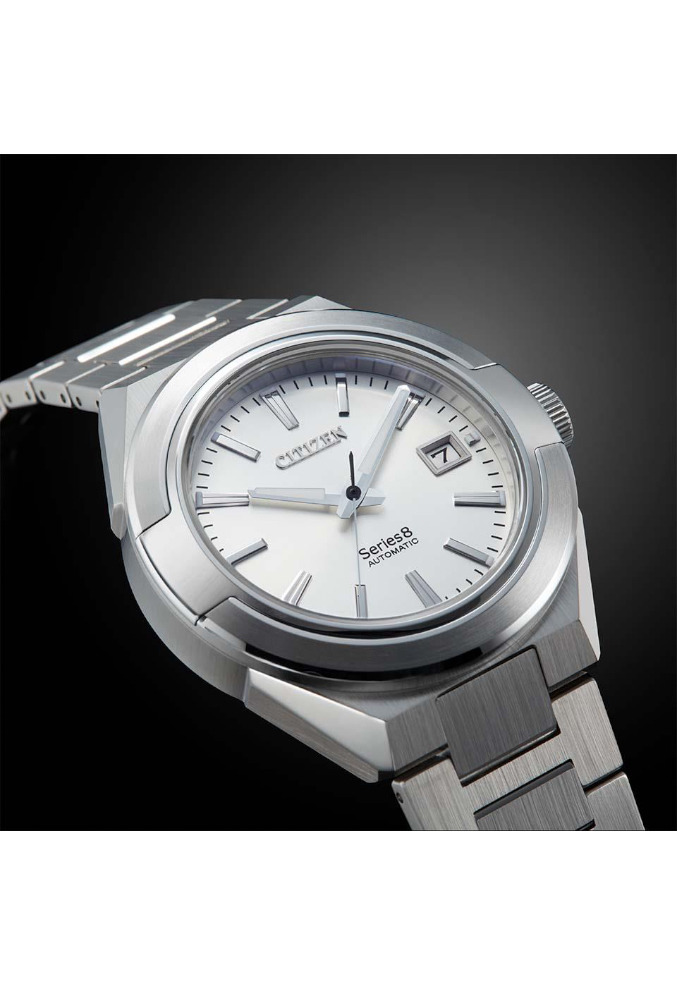 萬年鐘錶 - Citizen 星辰錶 series 8系列 870款  無畏、俐落、簡約 款經典不鏽鋼款機械男錶  NA1000-88A  錶徑40MM