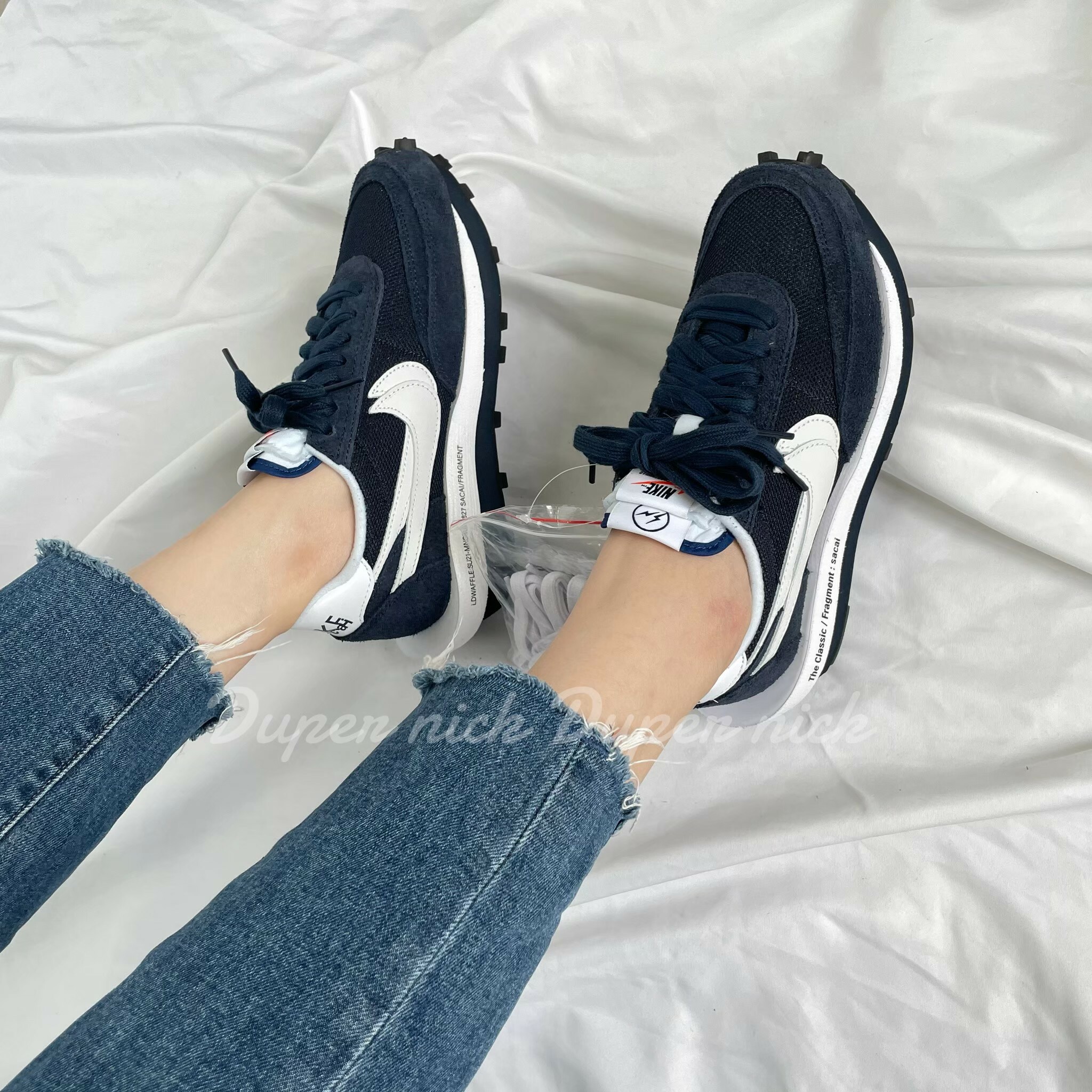<現貨+預購> Sacai x Fragment Design x Nike LDWaffle 三方閃電聯名 海軍藍