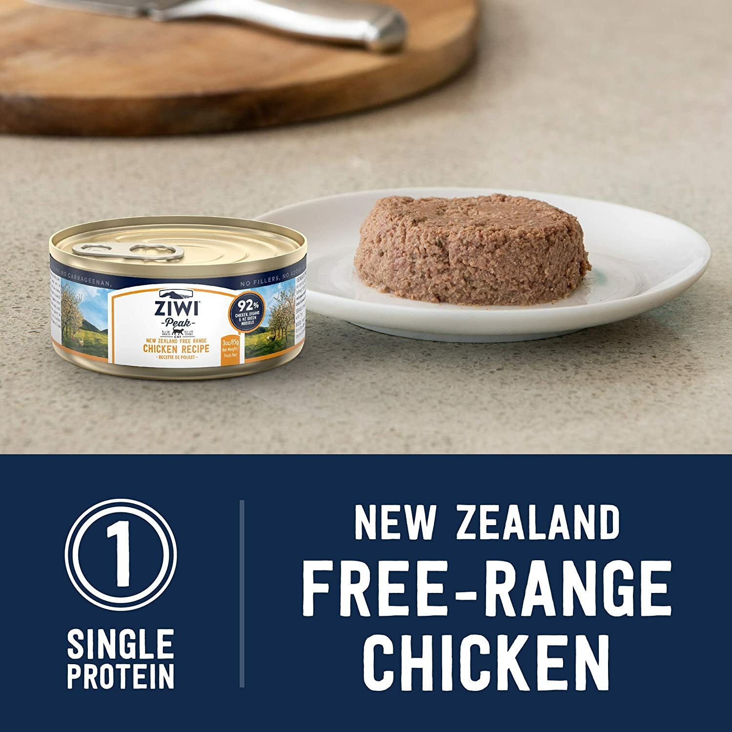 ZiwiPeak Canned Wet Cat Food - Free-Range Chicken 85g x 24